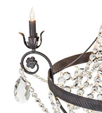 34"W Antonia 4 Lt Glam Chandelier