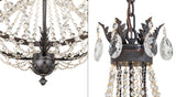 34"W Antonia 4 Lt Glam Chandelier
