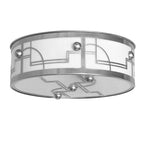 24"W Revival Deco Flush Mount