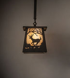 7"Sq Deer at Dawn Mini Pendant