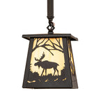 7"Sq Moose at Dawn Mini Pendant