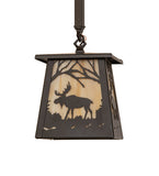 7"Sq Moose at Dawn Mini Pendant