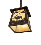 7"Sq Moose at Dawn Mini Pendant