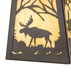7"Sq Moose at Dawn Mini Pendant