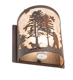 8"W Quail Hunter W/Dog Wall Sconce
