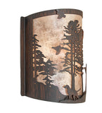 8"W Quail Hunter W/Dog Wall Sconce