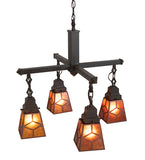 24"W Bungalow Mission 4 Lt Chandelier