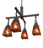 24"W Bungalow Mission 4 Lt Chandelier
