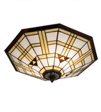 20"W Arrowhead Mission Southwest Tiffany Flush Mount
