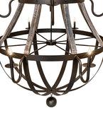 65"W Barrel Stave 16 Lt Three Tier Chandelier
