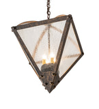 14"Sq Pyramid Inverted Pendant
