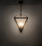 14"Sq Pyramid Inverted Pendant