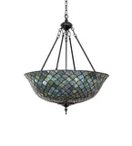 24"W Tiffany Fishscale Inverted Pendant