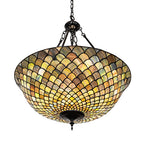 24"W Tiffany Fishscale Inverted Pendant
