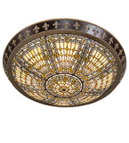 28"W Fleur-de-lis Semi-Flushmount