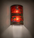 8"W Bass & Mallard Right Wall Sconce