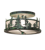 16"W Tall Pines Semi-Flushmount