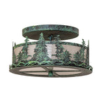 16"W Tall Pines Semi-Flushmount