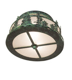 16"W Tall Pines Semi-Flushmount