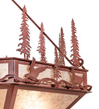 30"W Wildlife at Pine Lake Inverted Pendant