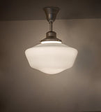 16"W Schoolhouse W/Traditional Globe Pendant