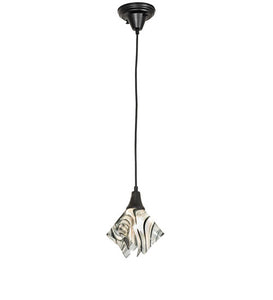 10"W Handkerchief Noir Swirl Mini Pendant
