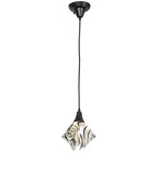 10"W Handkerchief Noir Swirl Mini Pendant
