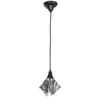 10"W Handkerchief Noir Swirl Mini Pendant