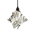 10"W Handkerchief Noir Swirl Mini Pendant