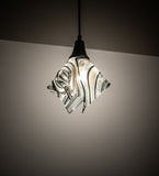 10"W Handkerchief Noir Swirl Mini Pendant