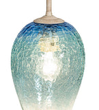 7"W Crackle Orb Mini Pendant