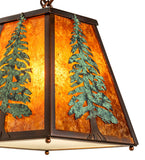 10"Sq Tall Pines Pendant