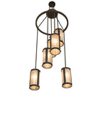 30"W Cartier 6 Lt Cascading Chandelier