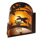 8"W Ducks in Flight Right Wall Sconce