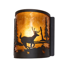8"W Deer at Lake Right Wall Sconce