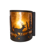 8"W Deer at Lake Right Wall Sconce
