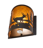 8"W Deer at Lake Right Wall Sconce