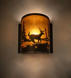 8"W Deer at Lake Right Wall Sconce