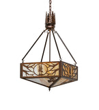 18"Sq Balsam Pine Inverted Pendant