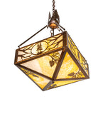 18"Sq Balsam Pine Inverted Pendant