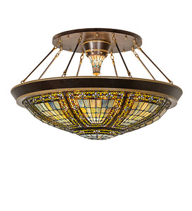 45"W Fleur-de-lis Semi-Flushmount