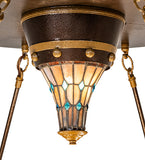 45"W Fleur-de-lis Semi-Flush Mount