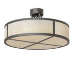 24"W Cilindro Semi-Flush Mount