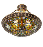 28.5"W Fleur-de-lis Semi-Flush Mount