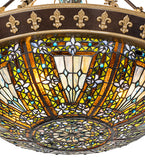 28.5"W Fleur-de-lis Semi-Flush Mount