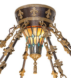 28.5"W Fleur-de-lis Semi-Flush Mount