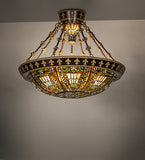 28.5"W Fleur-de-lis Semi-Flush Mount