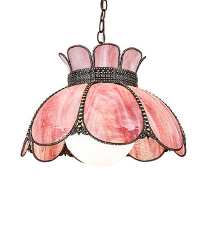 18"W Anabelle Pink Pendant