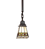 5"Sq Diamond Band Mission Mini Pendant