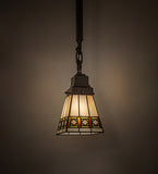 5"Sq Diamond Band Mission Mini Pendant